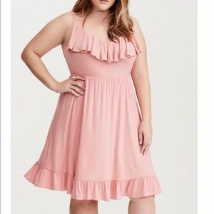 Ruffled Tank Skater Dress